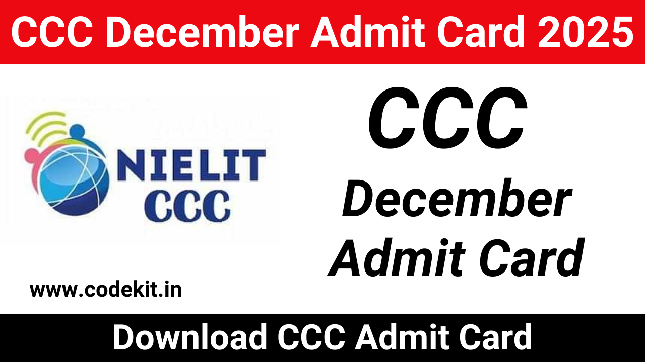 CCC December Admit Card 2025