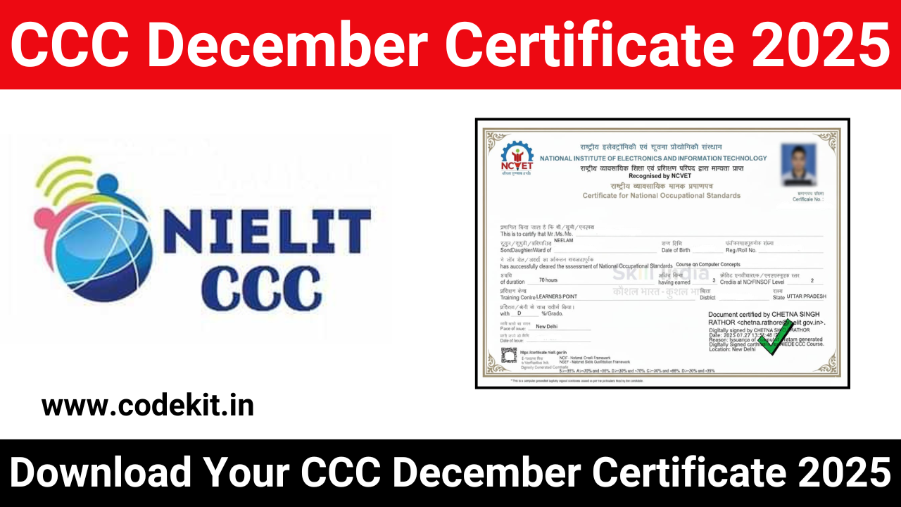 CCC December Certificate 2025