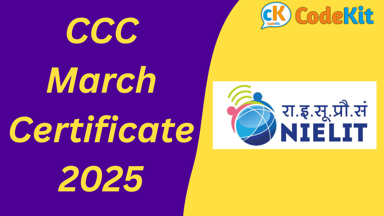CCC March Certificate 2025